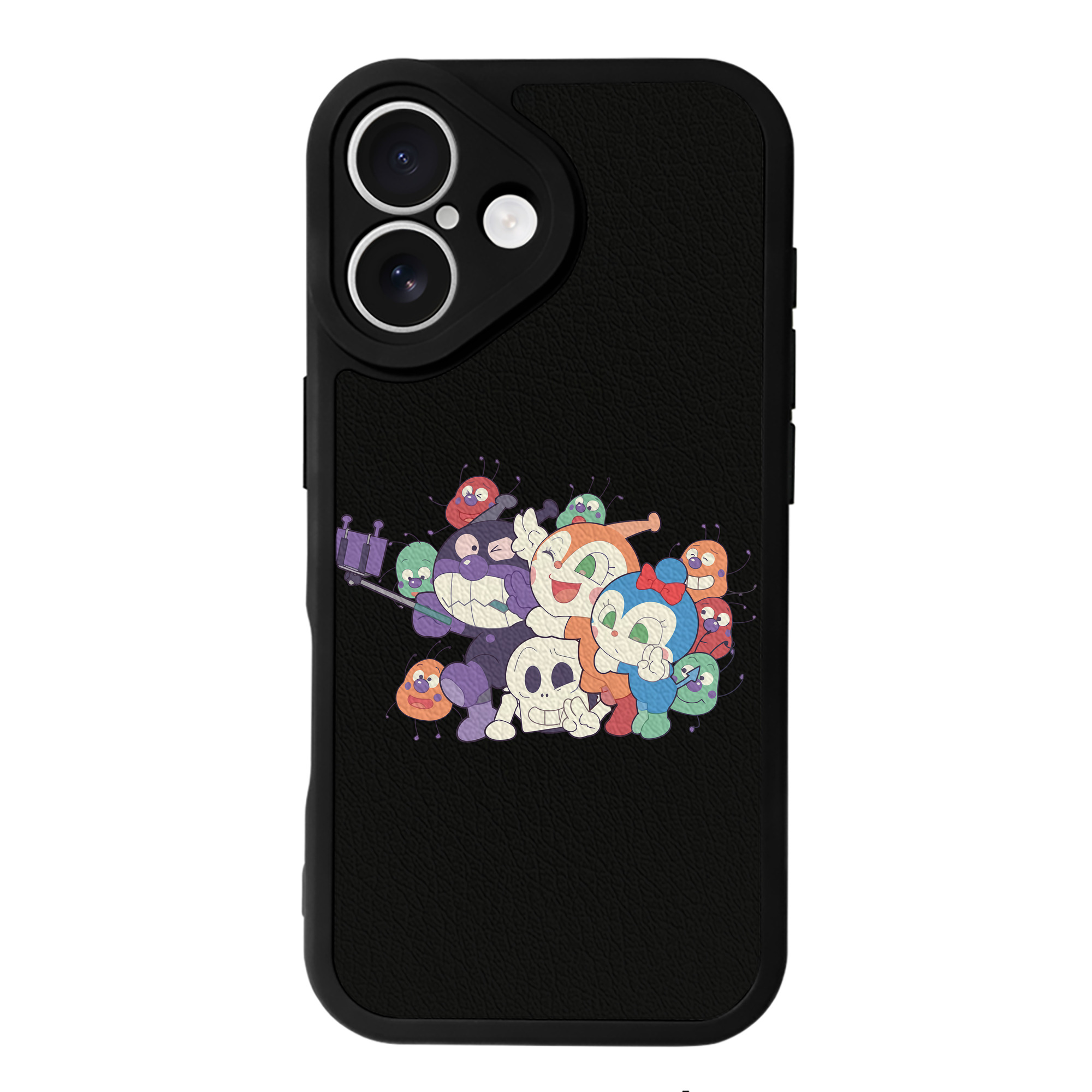 （画像用） アンパンマン Anpanman 【iPhone 16シリーズ対応】シリコンスマホケース（レザー調） 材質：シリコン